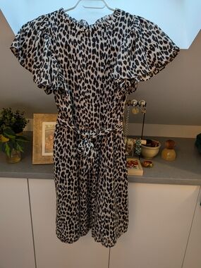 Leopard Print Print Baby Doll Dress